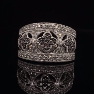 #2296B 14K White Gold Black Diamond Ring