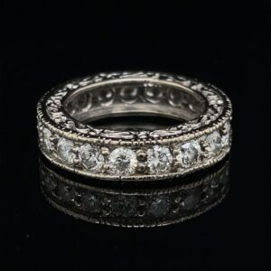 #1492-973000 18K White Gold Round Color SI1 Clarity H