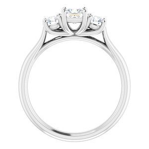 122105 14K White 10 mm Square Engagement Ring Mounting 1|122105 14K White 10 mm Square Engagement Ring Mounting 1|122105 14K White 10 mm Square Engagement Ring Mounting 1
