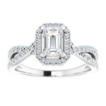 #124435 690 14K White 6x4 mm Emerald Engagement Ring Mounting|#124435 690 14K White 6x4 mm Emerald Engagement Ring Mounting|#124435 690 14K White 6x4 mm Emerald Engagement Ring Mounting