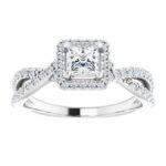 #124435 795 14K White 4 mm Princess Square Engagement Ring Mounting 3|#124435 795 14K White 4 mm Princess Square Engagement Ring Mounting 3|#124435 795 14K White 4 mm Princess Square Engagement Ring Mounting 3