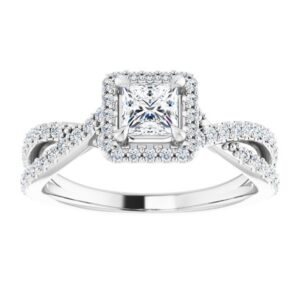 #124435 795 14K White 4 mm Princess Square Engagement Ring Mounting 3|#124435 795 14K White 4 mm Princess Square Engagement Ring Mounting 3|#124435 795 14K White 4 mm Princess Square Engagement Ring Mounting 3