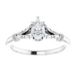 #124648 1065 14K White 6x4 mm Pear Solitaire Engagement Ring Mounting|#124648 1065 14K White 6x4 mm Pear Solitaire Engagement Ring Mounting|#124648 1065 14K White 6x4 mm Pear Solitaire Engagement Ring Mounting