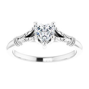 #124648 1170 14K White 5x5 mm Heart Solitaire Engagement Ring Mounting|#124648 1170 14K White 5x5 mm Heart Solitaire Engagement Ring Mounting|#124648 1170 14K White 5x5 mm Heart Solitaire Engagement Ring Mounting