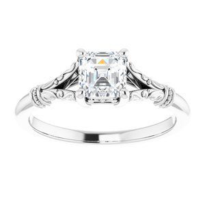 |14K White 5 mm Asscher Solitaire Engagement Ring Mounting|14K White 5 mm Asscher Solitaire Engagement Ring Mounting|#124648 600 14K White 5 mm Asscher Solitaire Engagement Ring Mounting|#124648 600 14K White 5 mm Asscher Solitaire Engagement Ring Mounting|#124648 600 14K White 5 mm Asscher Solitaire Engagement Ring Mounting