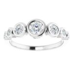 124658 104 14K White 4.1 mm Round Engagement Ring Mounting 3|124658 104 14K White 4.1 mm Round Engagement Ring Mounting 3|124658 104 14K White 4.1 mm Round Engagement Ring Mounting 3