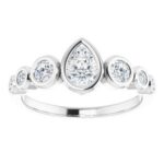 124658 14K X1 White 6x4 mm Pear Engagement Ring Mounting|124658 14K X1 White 6x4 mm Pear Engagement Ring Mounting|124658 14K X1 White 6x4 mm Pear Engagement Ring Mounting
