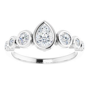 124658 14K X1 White 6x4 mm Pear Engagement Ring Mounting|124658 14K X1 White 6x4 mm Pear Engagement Ring Mounting|124658 14K X1 White 6x4 mm Pear Engagement Ring Mounting