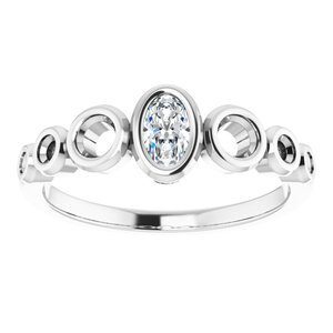 14K White 5x3 mm Oval Engagement Ring Mounting|14K White 5x3 mm Oval Engagement Ring Mounting|14K White 5x3 mm Oval Engagement Ring Mounting