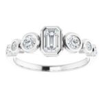 #124658 330 14K White 5x3 mm Emerald Engagement Ring Mounting|#124658 330 14K White 5x3 mm Emerald Engagement Ring Mounting|#124658 330 14K White 5x3 mm Emerald Engagement Ring Mounting