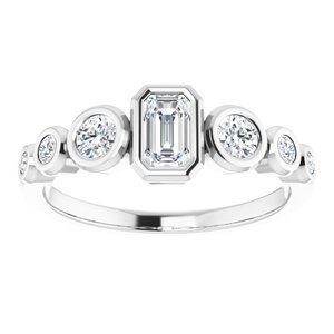 #124658 330 14K White 5x3 mm Emerald Engagement Ring Mounting|#124658 330 14K White 5x3 mm Emerald Engagement Ring Mounting|#124658 330 14K White 5x3 mm Emerald Engagement Ring Mounting