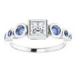 #124658 390 14K White 4 mm Square Engagement Ring Mounting|#124658 390 14K White 4 mm Square Engagement Ring Mounting|#124658 390 14K White 4 mm Square Engagement Ring Mounting|