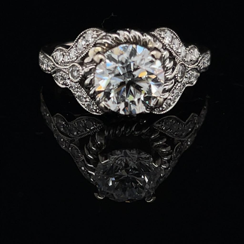 #3155-9710000 14K White Gold 1.51ct. Color G Clarity SI1 GIA #3155-9710000 14K White Gold 1.51ct. Color G Clarity SI1 GIA