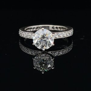 #3174 14K White Gold 1.2ct. Solitaire Engagement Ring AGS Certified 5756004 1.70CTW