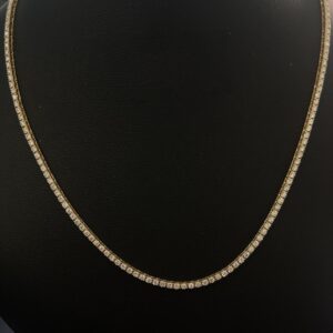 Lab-Grown 4.57ct 14K YG 16in Necklace Color E Clarity VS1