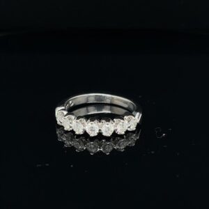 0.5CTW 14K White Gold Diamond Wedding Band