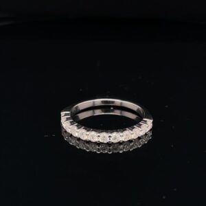 0.4CTW. 14K White Gold Diamond Wedding Band