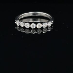 0.5CTW 14K White Gold Wedding Band