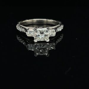 RodOct28C-$4000 0.80ct. 14K White Gold Virragio Princess Color F Clarity VS2