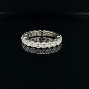 14K White Gold Eternity Band 3.00CTW