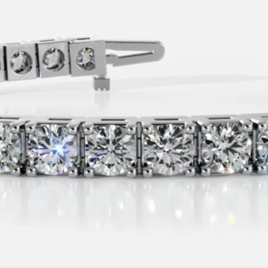 14k White Gold Tennis Bracelet 4.00 carat total weight color F clarity VS1