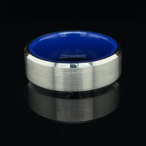 Men's Tungsten Brushed 8mm Wide Size 10 Ring W3926-TVBI
