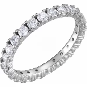 14k white gold eternity band
