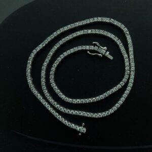 14K White Gold Necklace Color F Clarity VS1