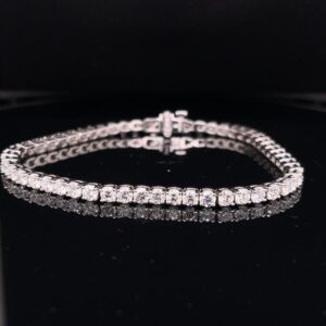 DEC128A-974600 5.67CTW 54.3mm 14K White Gold Color F Clarity VS1 Tennis Bracelet