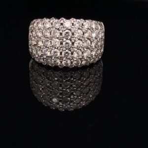 14K White Gold Cluster ring