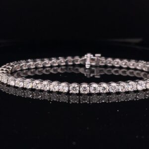 #DEC16A-975200 8.0CTW 14K White Gold Lab-Grown Tennis Bracelet