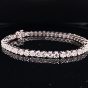 9.36CTW 14K White Gold Lab-Grown Tennis Bracelet