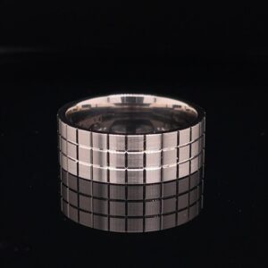 14K White Gold Men's Wedding Band
