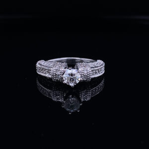 MEMO 2493 14K WHITE GOLD DIAMOND RING 1.00 CARAT TOTAL WEIGHT