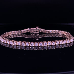 14K YELLOW GOLD TENNIS BRACELET 10.33 GRAMS 3.12 CARATS TOTAL WEIGHT COLOR F CLARITY VS1