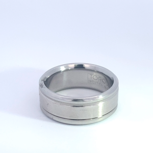 RODSTOCK 10K WHITE GOLD MENS BAND 9MM RING SIZE 10