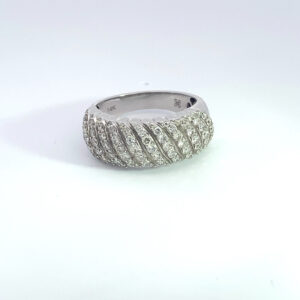 MEMO 3386 14K WHITE GOLD DIAMOND BAND 5.70 GRAM 1.50 CARAT TOTAL WEIGHT
