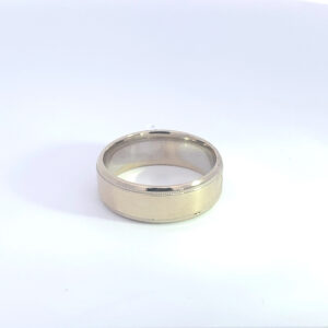 RODSTOCK 14K WHITE GOLD MENS BAND