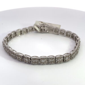 14K WHITE GOLD BRACELET 6.35 CARAT TOTAL WEIGHT