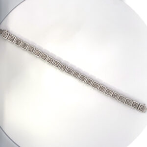 14K WHITE GOLD BRACELET 4.22 CARAT TOTAL WEIGHT