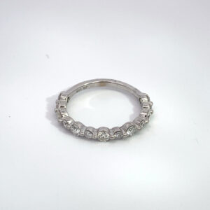 RODSTOCK 18K WHITE GOLD WEDDING BAND 0.60 CARATS