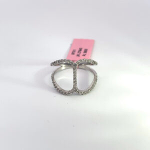 14K WHITE GOLD FASHION RING 0.50 CARAT TOTAL WEIGHT