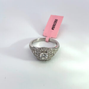 RODSTOCK 14K WHITE GOLD DIAMOND RING 1.03 CARAT TOTAL WEIGHT COLOR G CLARITY SI1