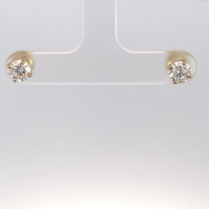 RODSTOCK 14K YELLOW GOLD DIAMOND EARRINGS 1.00 CARAT TOTAL WEIGHT COLOR H CLARITY VS2