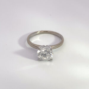 RODSTOCK 14K WHITE GOLD SOLITAIRE ROUND 2.00 CTW COLOR G CLARITY I2 GSI 37234800103