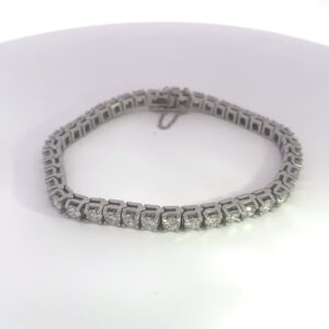 MEMO 3431 PLATNUM TENNIS BRACELET COLOR G/H CLARITY SI1/VS2 8.00 CARAT TOTAL WEIGHT