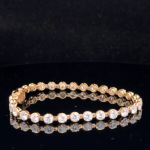 Elegant Rose Gold Tennis Bracelet - Lab Grown