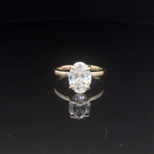 Solitaire Oval Diamond Ring - 2.55ct.